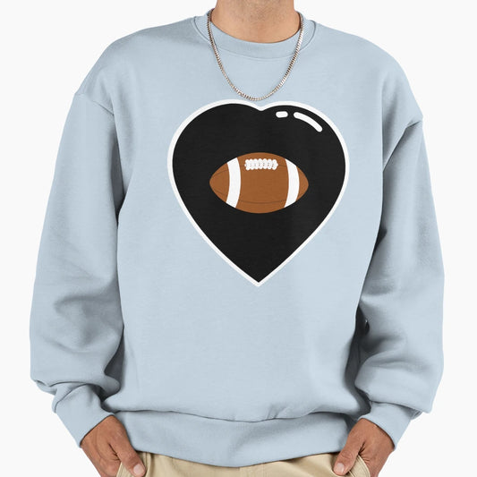 Black Heart Soccer Ball Sweatshirt - Unique Graphic Men Women - T-Shirt, Sweatshirt, Hoodie