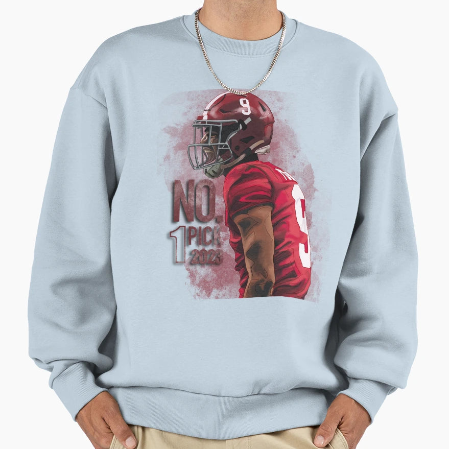 Bryce Young Draft Pick 1 Sweatshirt - Streetwear Style for Adults - T-Shirt, Sweatshirt, Hoodie