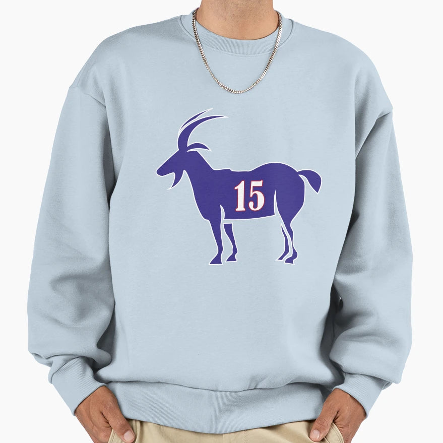 Mens Goat 15 Football Sweatshirt - Minimalist Print Unisex - T-Shirt, Sweatshirt, Hoodie