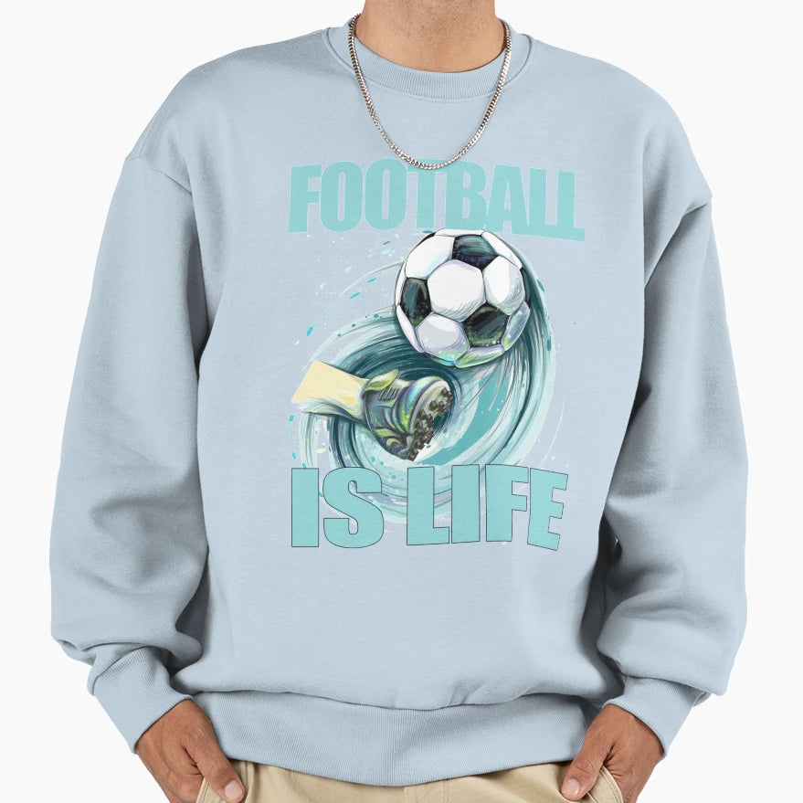 Football Is Life Sweatshirt - Custom Art Print for Adults - T-Shirt, Sweatshirt, Hoodie