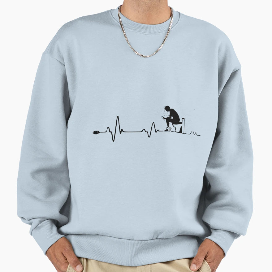 Guy Toilet His Cell Phone Hand Sweatshirt - Aesthetic Graphic Men Women - T-Shirt, Sweatshirt, Hoodie