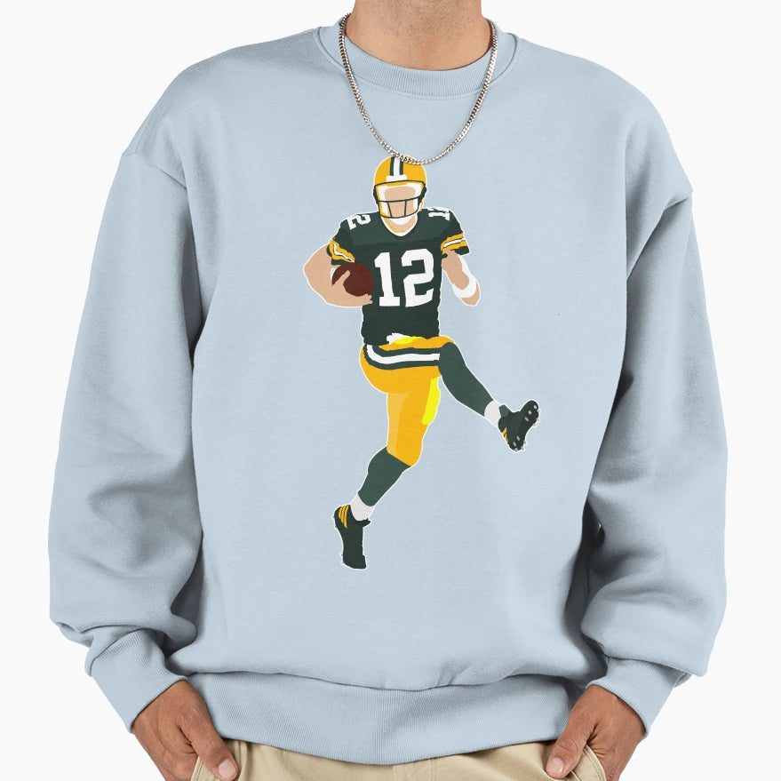 Green Bay Quarterback Sweatshirt - Minimalist Print Men Women - T-Shirt, Sweatshirt, Hoodie