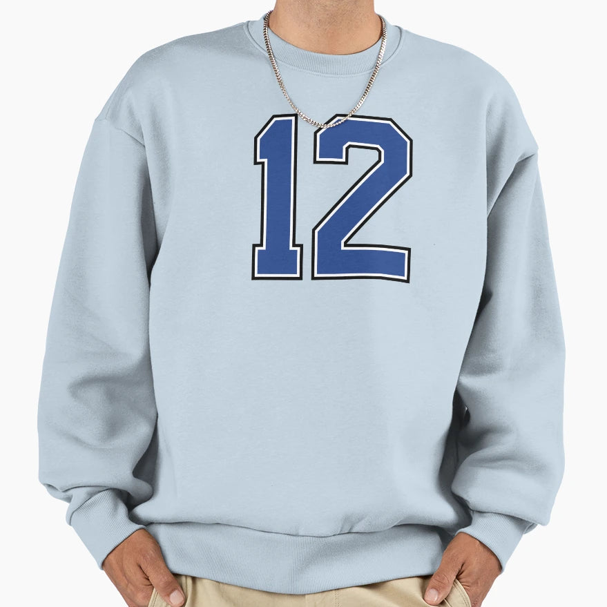 Number 12 Lucky Sports Jersey Sweatshirt - Custom Art Print for Adults - T-Shirt, Sweatshirt, Hoodie