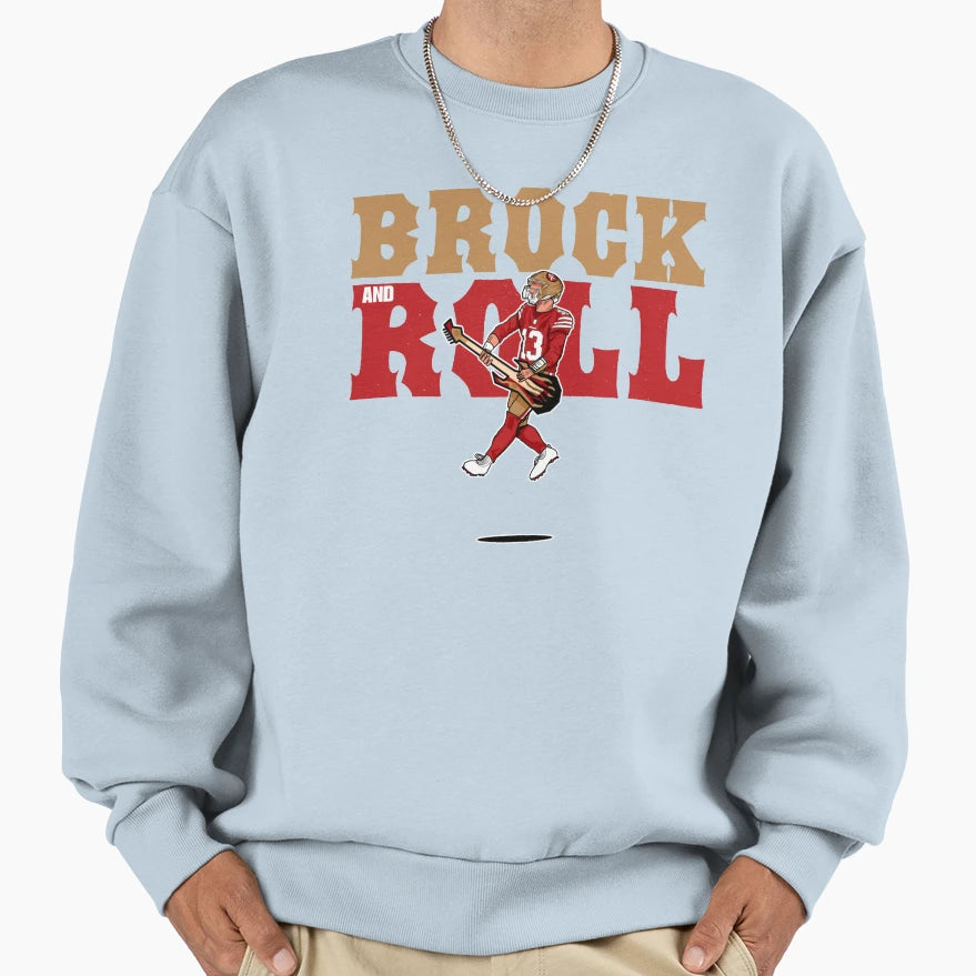 Purdy Brock Brock And Roll Sweatshirt - Aesthetic Graphic for Adults - T-Shirt, Sweatshirt, Hoodie