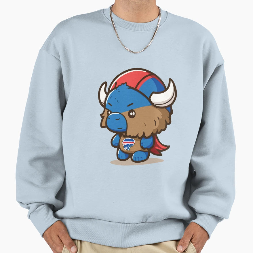 Buffalo Bills Mascot Sweatshirt - Custom Art Print for Adults - T-Shirt, Sweatshirt, Hoodie