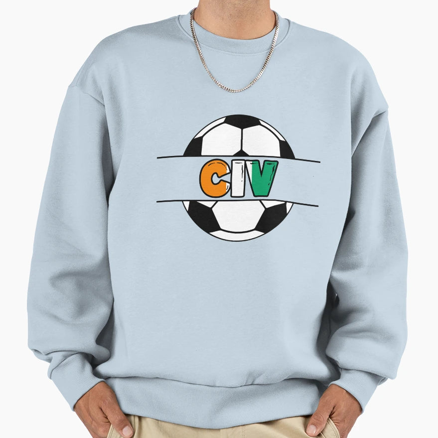 Ivory Coast Soccer Civ Sweatshirt - Custom Art Print Men Women - T-Shirt, Sweatshirt, Hoodie