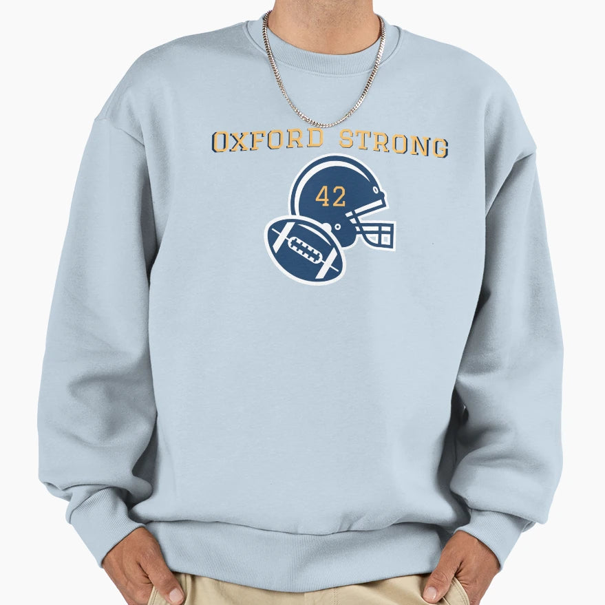 Oxford Strong Blue Yellow Sweatshirt - Trendy Graphic for Adults - T-Shirt, Sweatshirt, Hoodie