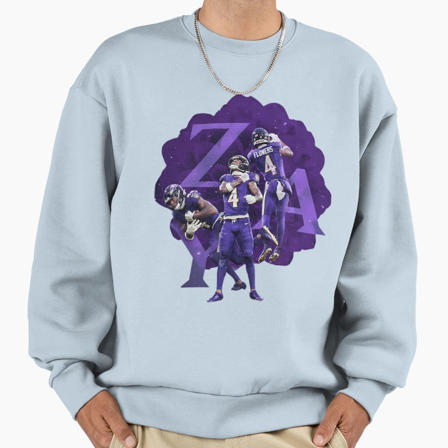 Zay Flowers Sweatshirt - Custom Art Print Men Women - T-Shirt, Sweatshirt, Hoodie