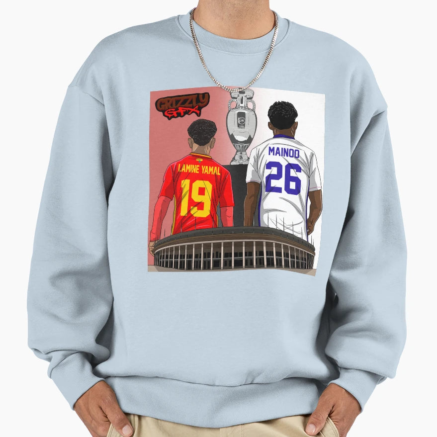 Euro Final Clash Spain Vs England Sweatshirt - Minimalist Print Unisex - T-Shirt, Sweatshirt, Hoodie