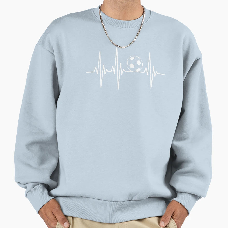 Soccer Heartbeat Sweatshirt - Aesthetic Graphic Unisex - T-Shirt, Sweatshirt, Hoodie