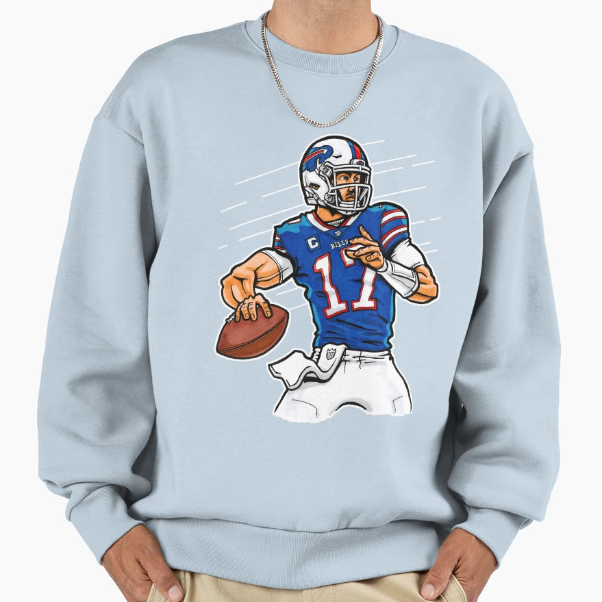 Allen Qb Sweatshirt - Custom Art Print Unisex - T-Shirt, Sweatshirt, Hoodie