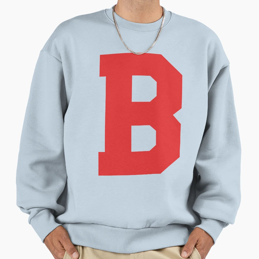 Alphabet Red B Sports Letter B Sweatshirt - Casual Everyday Wear for Adults - T-Shirt, Sweatshirt, Hoodie