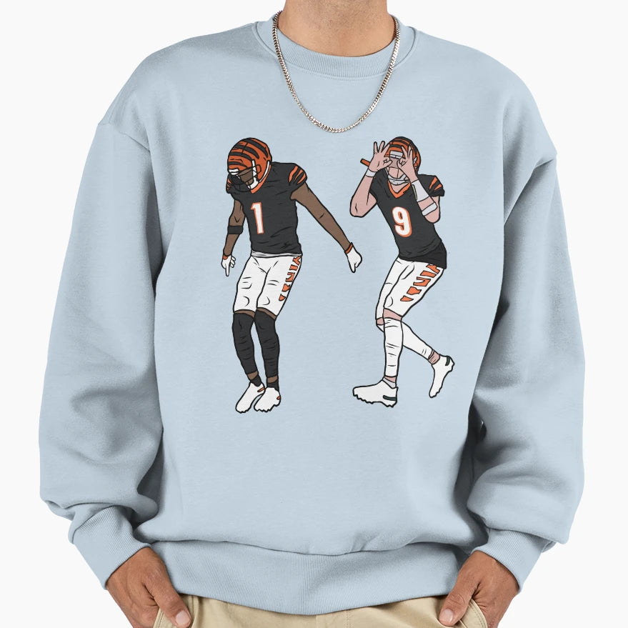 Jamarr Chase And JB Griddy Sweatshirt - Custom Art Print Men Women - T-Shirt, Sweatshirt, Hoodie