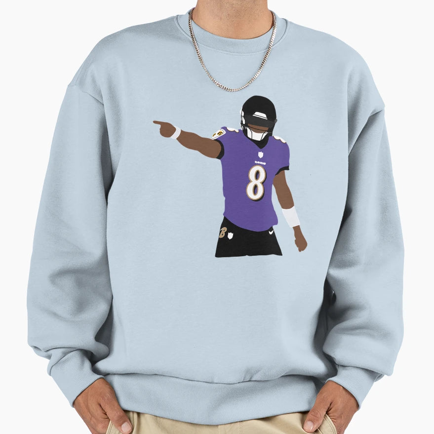 Baltimore Ravens LJ Sweatshirt - Minimalist Print for Adults - T-Shirt, Sweatshirt, Hoodie