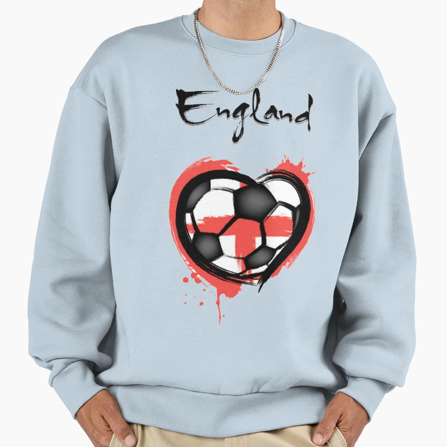 England Football Abstract Art Sweatshirt - Casual Everyday Wear Men Women - T-Shirt, Sweatshirt, Hoodie