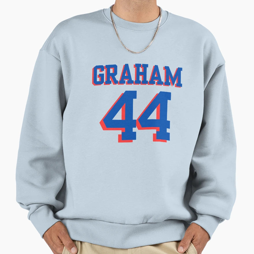 Graham Jersey Number Sweatshirt - Fun Novelty Design Unisex - T-Shirt, Sweatshirt, Hoodie