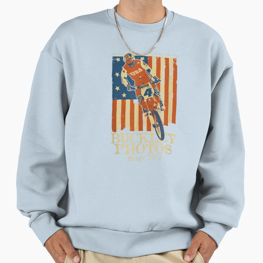 Buckley Old Glory T-Shirt - Custom Art Print Unisex - T-Shirt, Sweatshirt, Hoodie