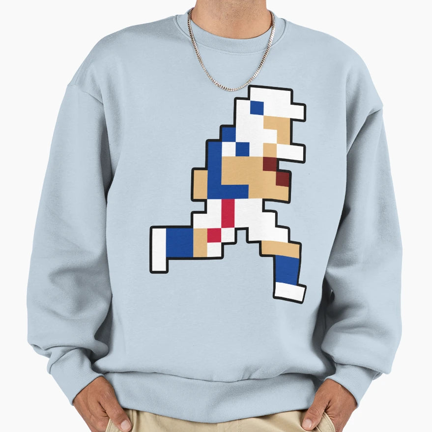 8 Bit Buffalo Pixel Football Player Sweatshirt - Trendy Graphic Men Women - T-Shirt, Sweatshirt, Hoodie