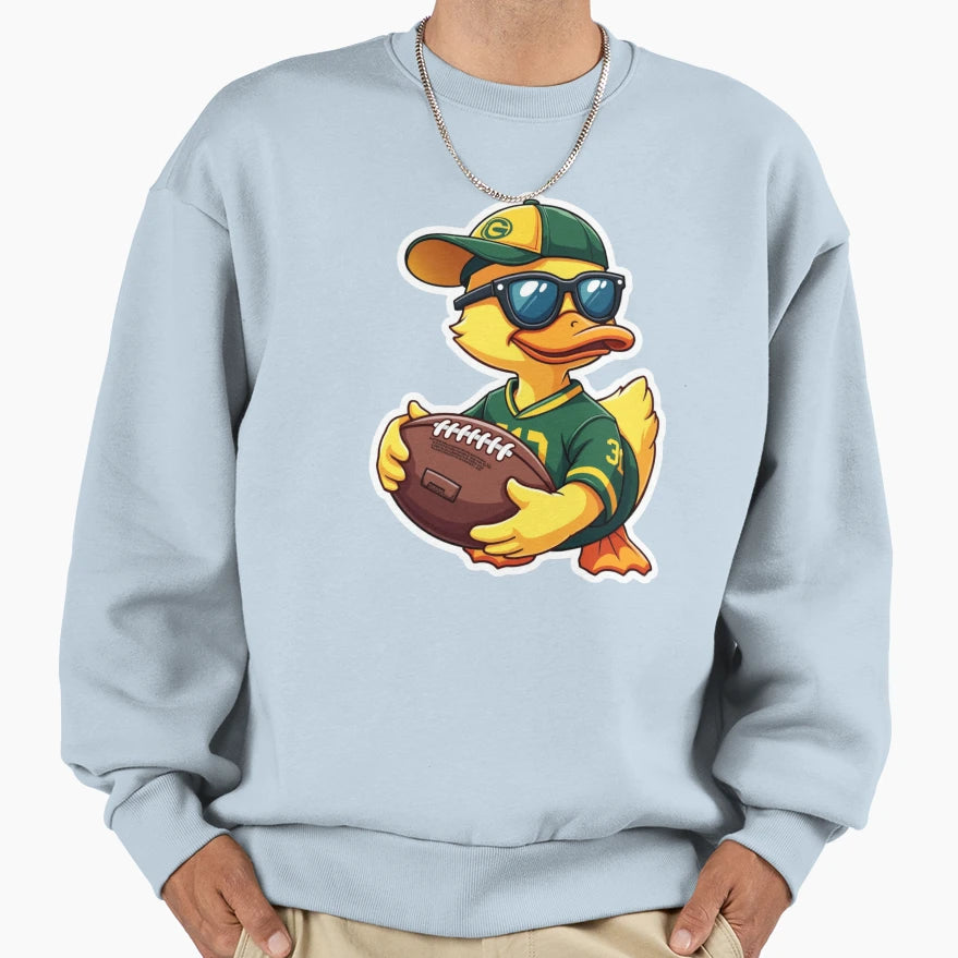Football Duck Game Day Vibes Sweatshirt - Unique Graphic for Adults - T-Shirt, Sweatshirt, Hoodie