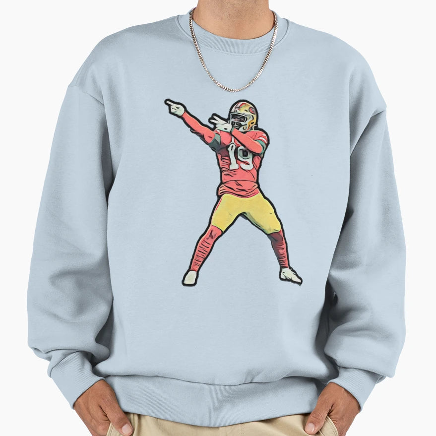 DS 49Ers Wide Receiver Bold Cartoon Sweatshirt - Trendy Graphic Men Women - T-Shirt, Sweatshirt, Hoodie
