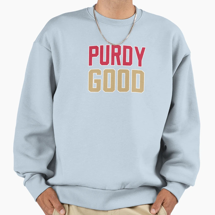 Purdy Good Red And Gold Sweatshirt - Unique Graphic for Adults - T-Shirt, Sweatshirt, Hoodie