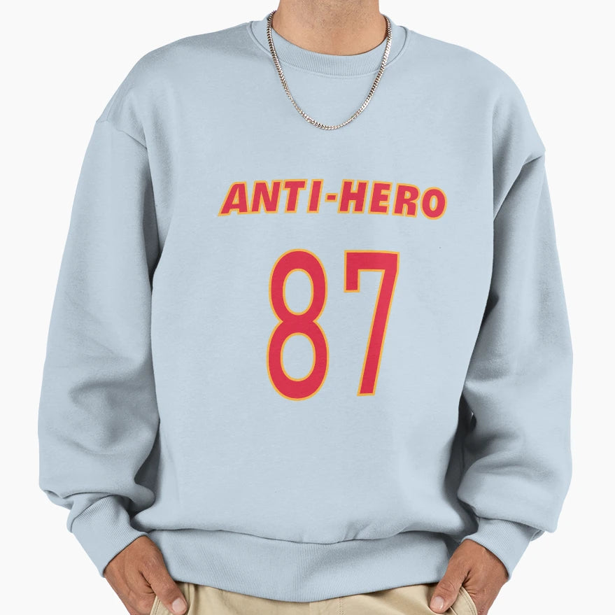 Anti Hero Sweatshirt - Unique Graphic for Adults - T-Shirt, Sweatshirt, Hoodie
