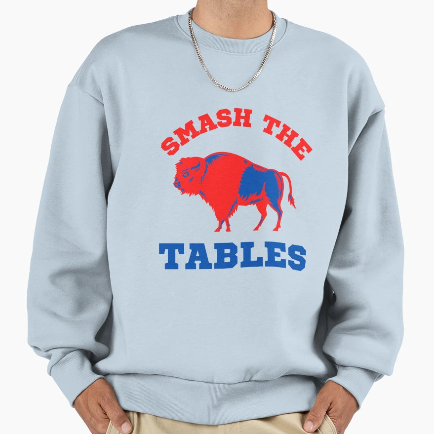 Smash Tables Sweatshirt - Trendy Graphic for Adults - T-Shirt, Sweatshirt, Hoodie
