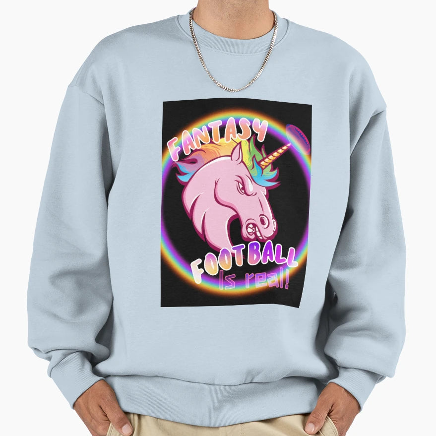 Fantasy Football Is Real Sweatshirt - Minimalist Print Unisex - T-Shirt, Sweatshirt, Hoodie