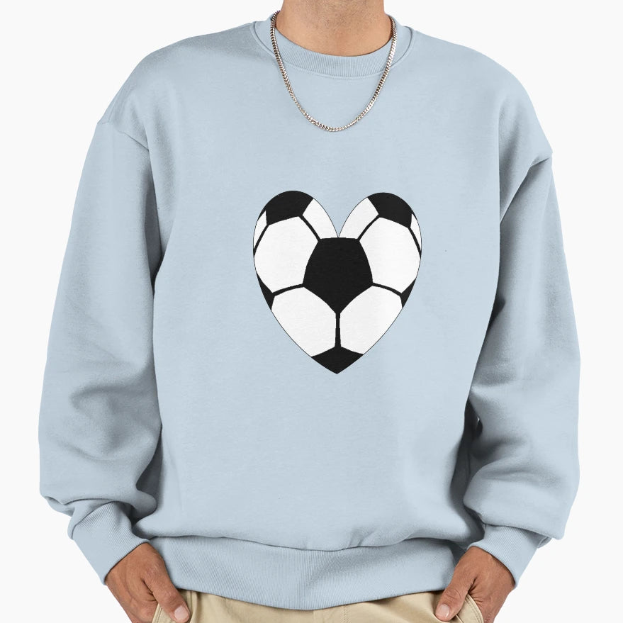 Soccer Heart Sweatshirt - Trendy Graphic for Adults - T-Shirt, Sweatshirt, Hoodie