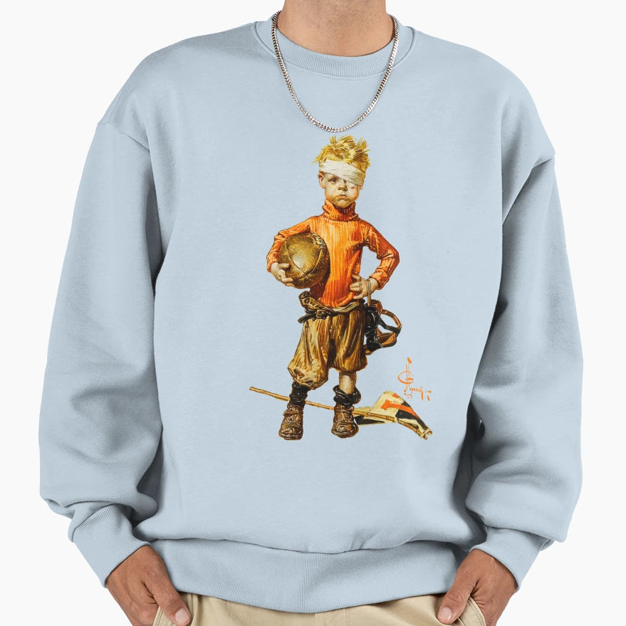 Football Hero Saturday Evening Sweatshirt - Aesthetic Graphic for Adults - T-Shirt, Sweatshirt, Hoodie