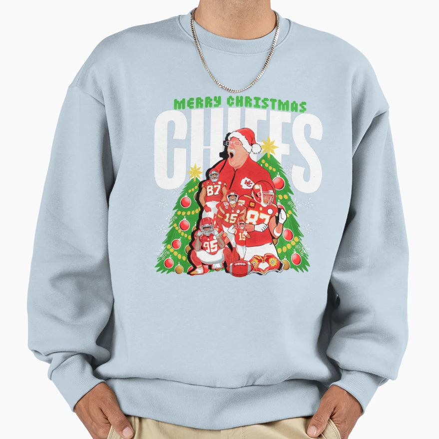 Kansas City Chiefs Merry Chiefs 2025 Sweatshirt - Custom Art Print Unisex - T-Shirt, Sweatshirt, Hoodie