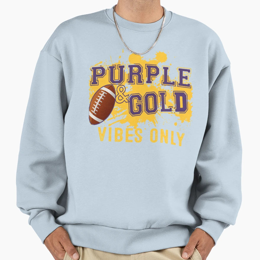 Purple Gold Game Day High School Sweatshirt - Streetwear Style Unisex - T-Shirt, Sweatshirt, Hoodie