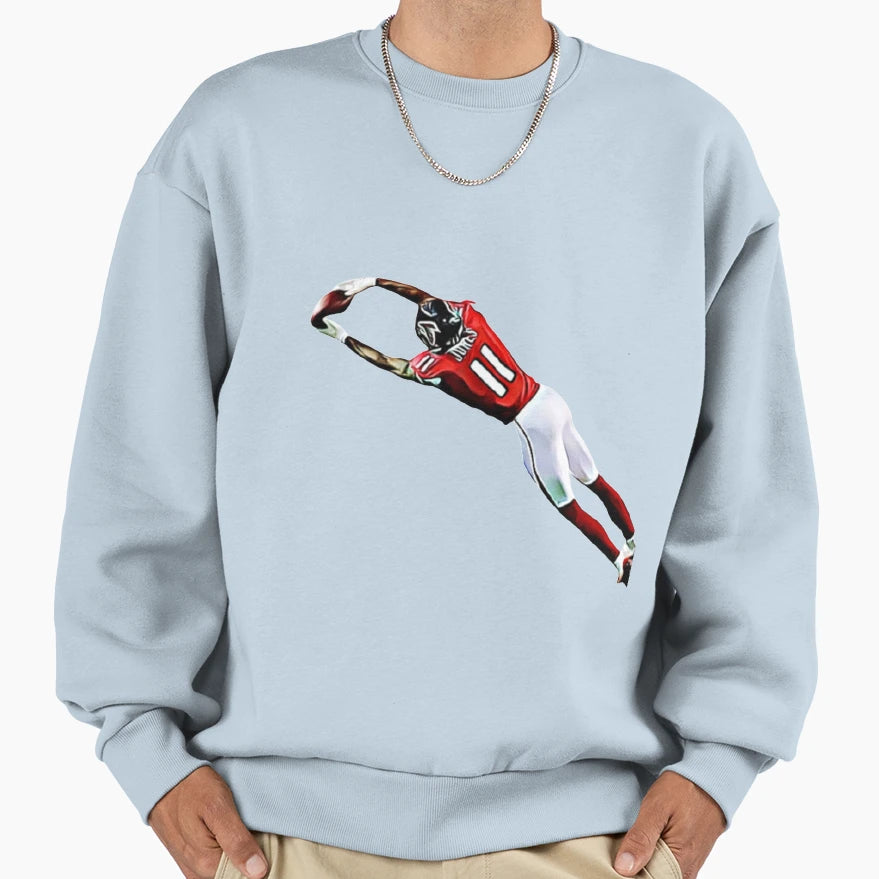 Julio Jones Cartoon Sweatshirt - Minimalist Print for Adults - T-Shirt, Sweatshirt, Hoodie
