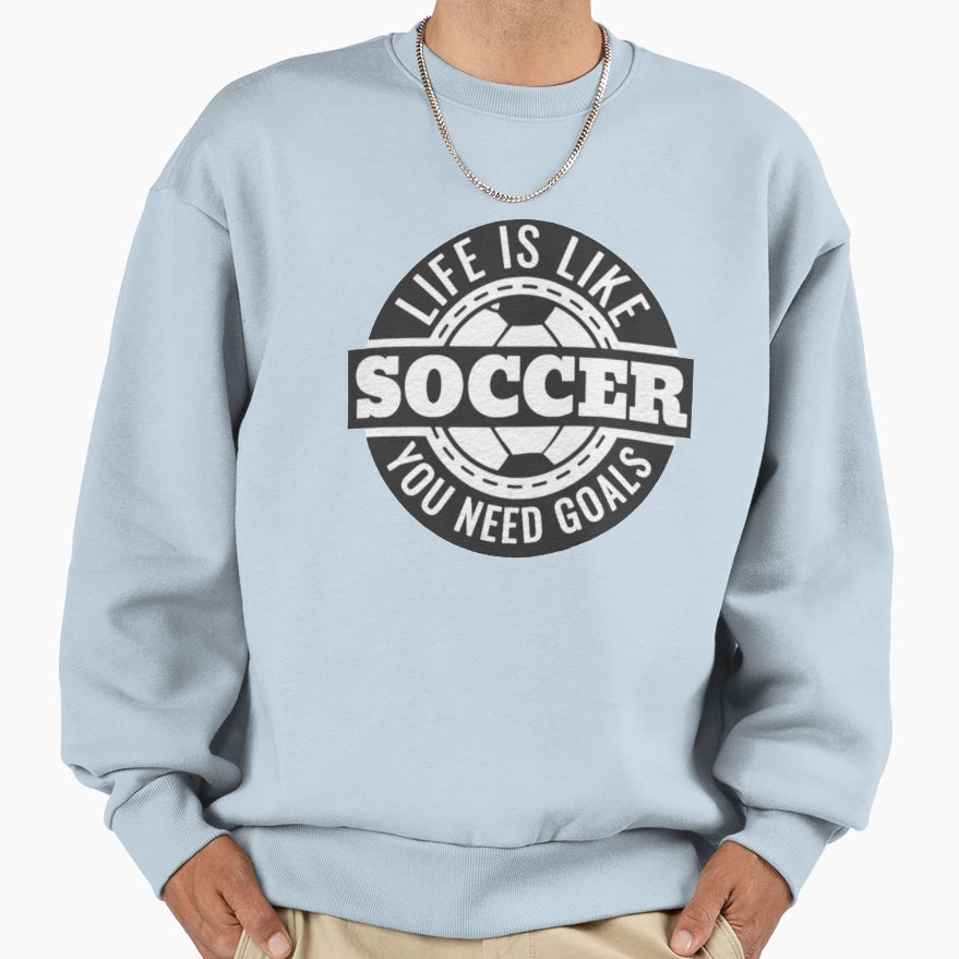 Soccer Goals Sweatshirt - Minimalist Print Unisex - T-Shirt, Sweatshirt, Hoodie