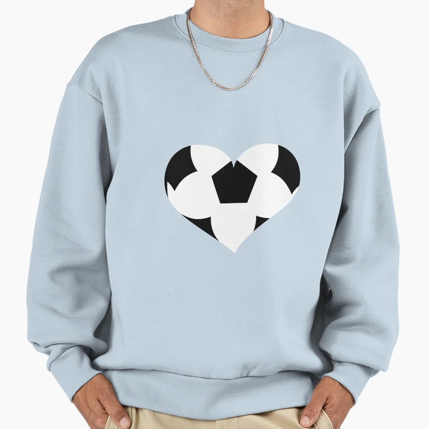 Soccer Heart Sweatshirt - Streetwear Style Men Women - T-Shirt, Sweatshirt, Hoodie