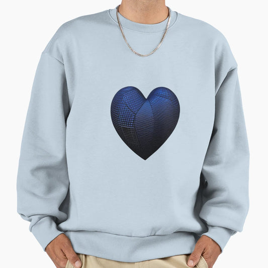 Blue Heart Sweatshirt - Graphic Print Men Women - T-Shirt, Sweatshirt, Hoodie