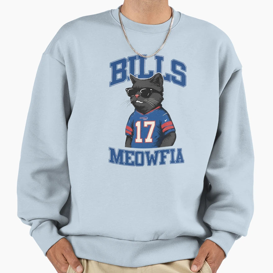Cat Lovers Buffalo Bills Sweatshirt - Aesthetic Graphic for Adults - T-Shirt, Sweatshirt, Hoodie