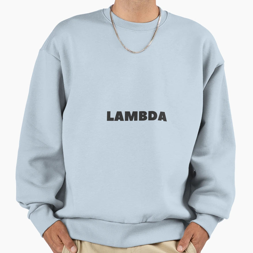 Lambda Bold Black Sweatshirt - Streetwear Style Unisex - T-Shirt, Sweatshirt, Hoodie