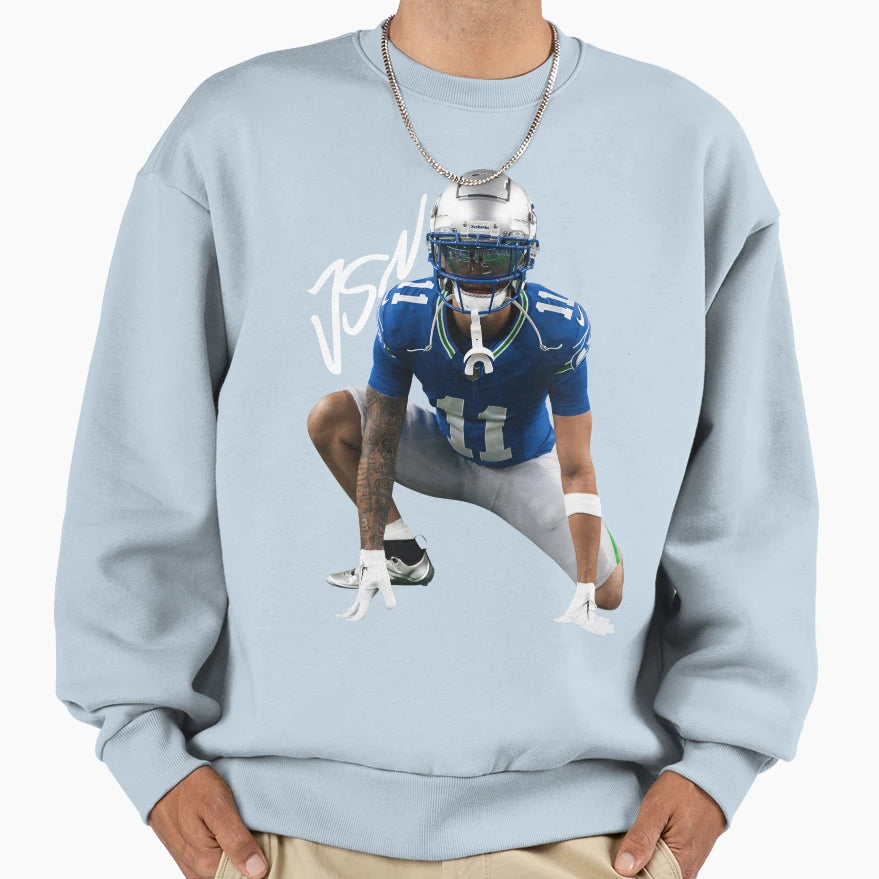 Jaxon Smith Njigba Seattle Sweatshirt - Casual Everyday Wear Unisex - T-Shirt, Sweatshirt, Hoodie