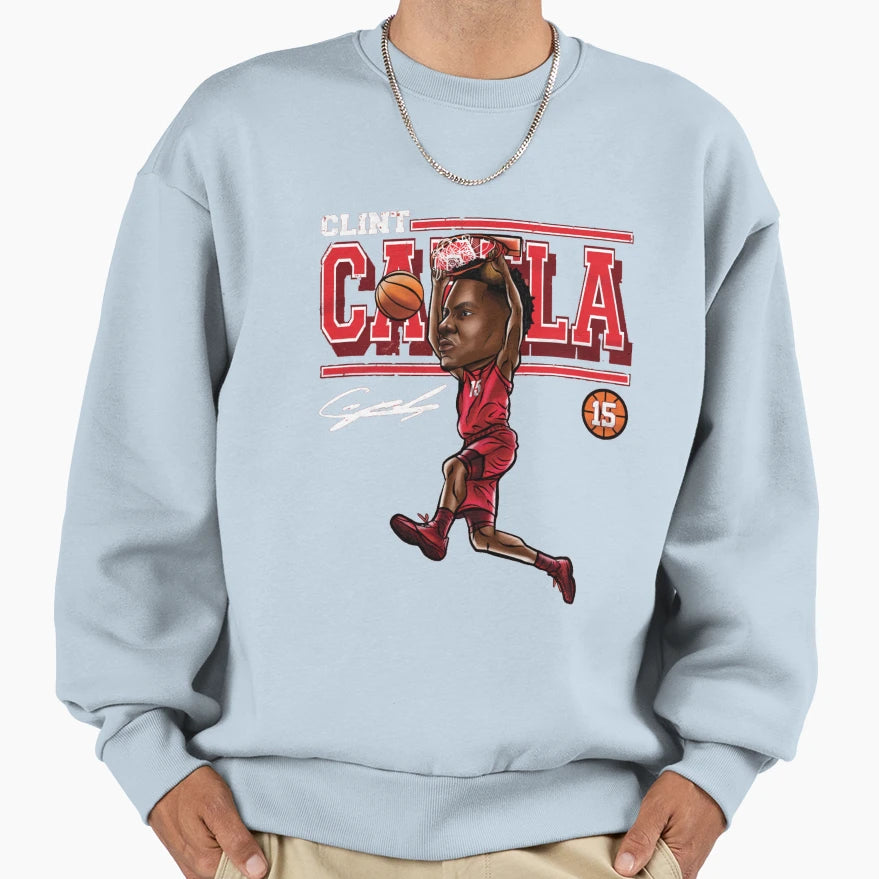 Clint Capela Cartoon Sweatshirt - Casual Everyday Wear Unisex - T-Shirt, Sweatshirt, Hoodie