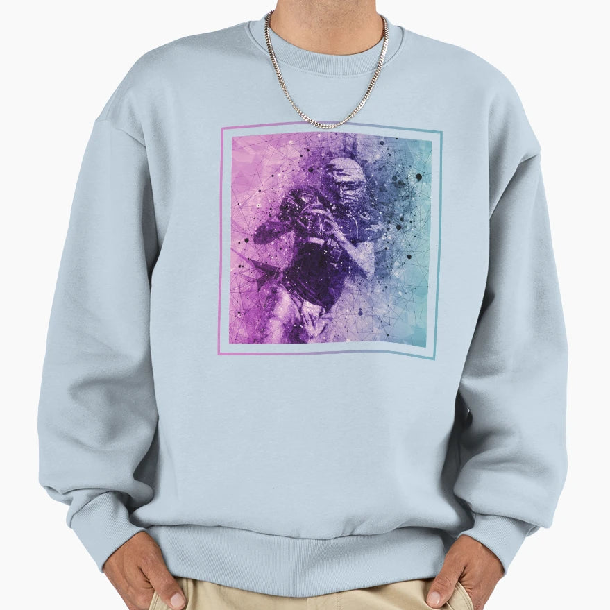 American Football Player Art Sweatshirt - Minimalist Print for Adults - T-Shirt, Sweatshirt, Hoodie