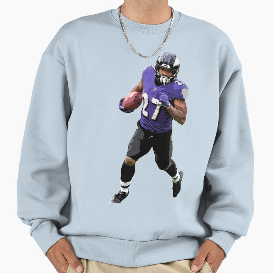 Jk Dobbins Sweatshirt - Unique Graphic for Adults - T-Shirt, Sweatshirt, Hoodie