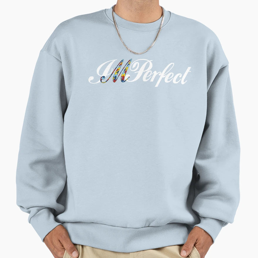 Au Awareness I M White Text Sweatshirt - Aesthetic Graphic for Adults - T-Shirt, Sweatshirt, Hoodie