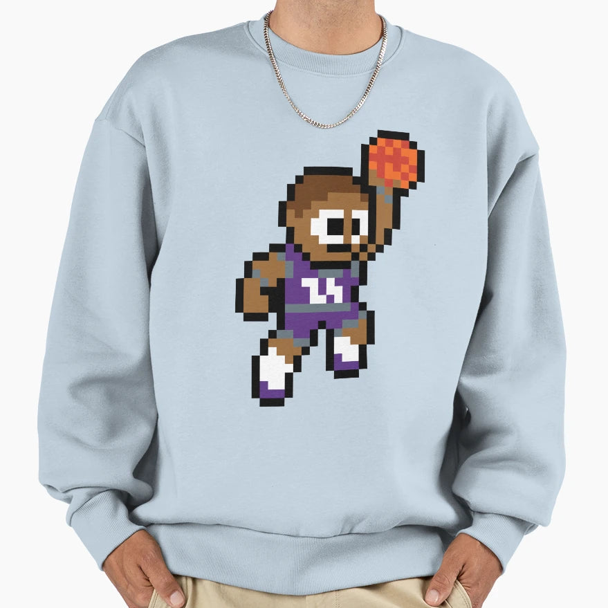 Sacramento Kings 8 Bit Basketball Sweatshirt - Novelty Apparel Unisex - T-Shirt, Sweatshirt, Hoodie