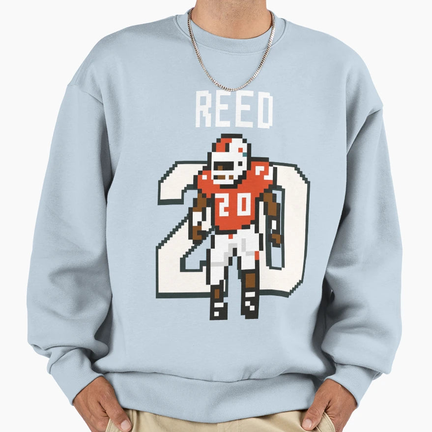 Ed Reed 8 Bit Pixel Art Miami Sweatshirt - Aesthetic Graphic Men Women - T-Shirt, Sweatshirt, Hoodie