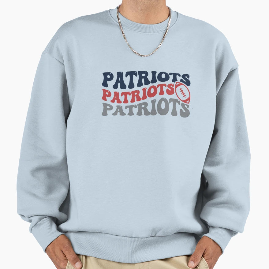 Patriots Football Sweatshirt - Casual Everyday Wear Unisex - T-Shirt, Sweatshirt, Hoodie