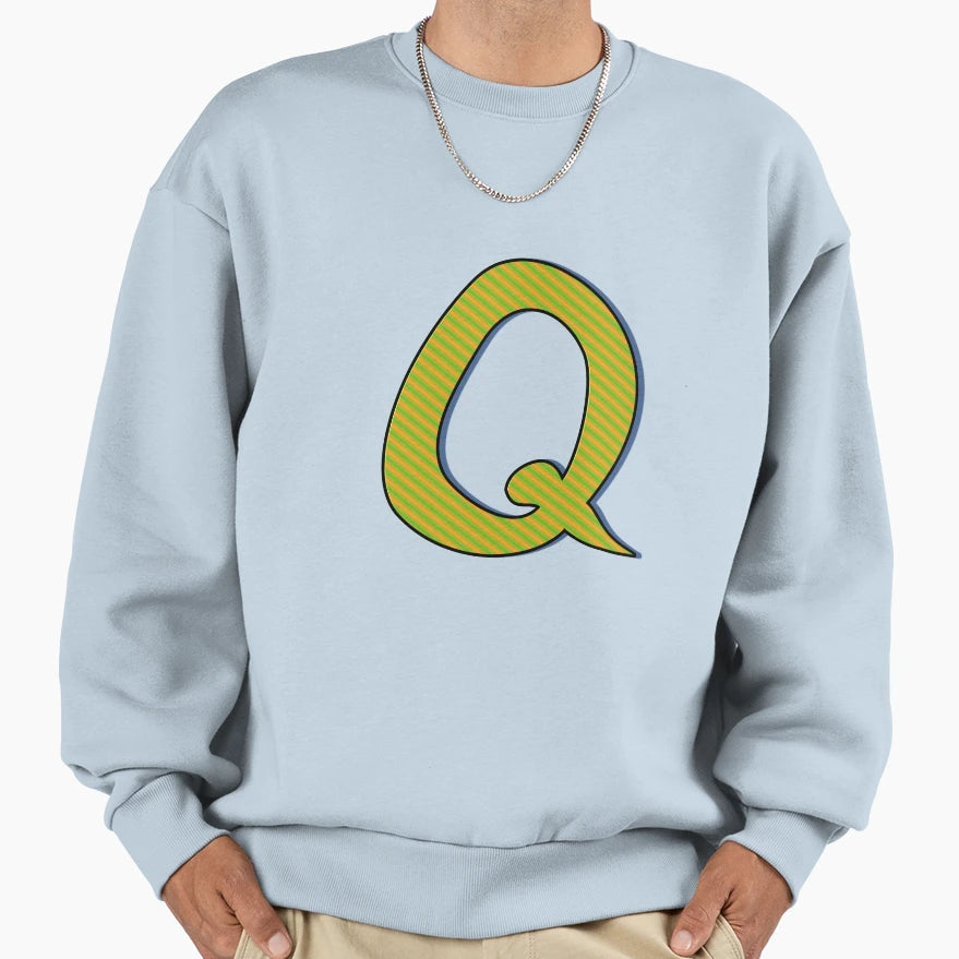 Letter Q Sweatshirt - Unique Graphic Unisex - T-Shirt, Sweatshirt, Hoodie