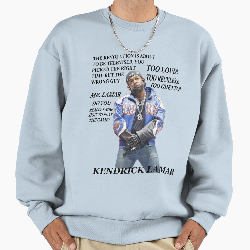 Kendrick Lamar Super Bowl Sweatshirt - Trendy Graphic Men Women - T-Shirt, Sweatshirt, Hoodie