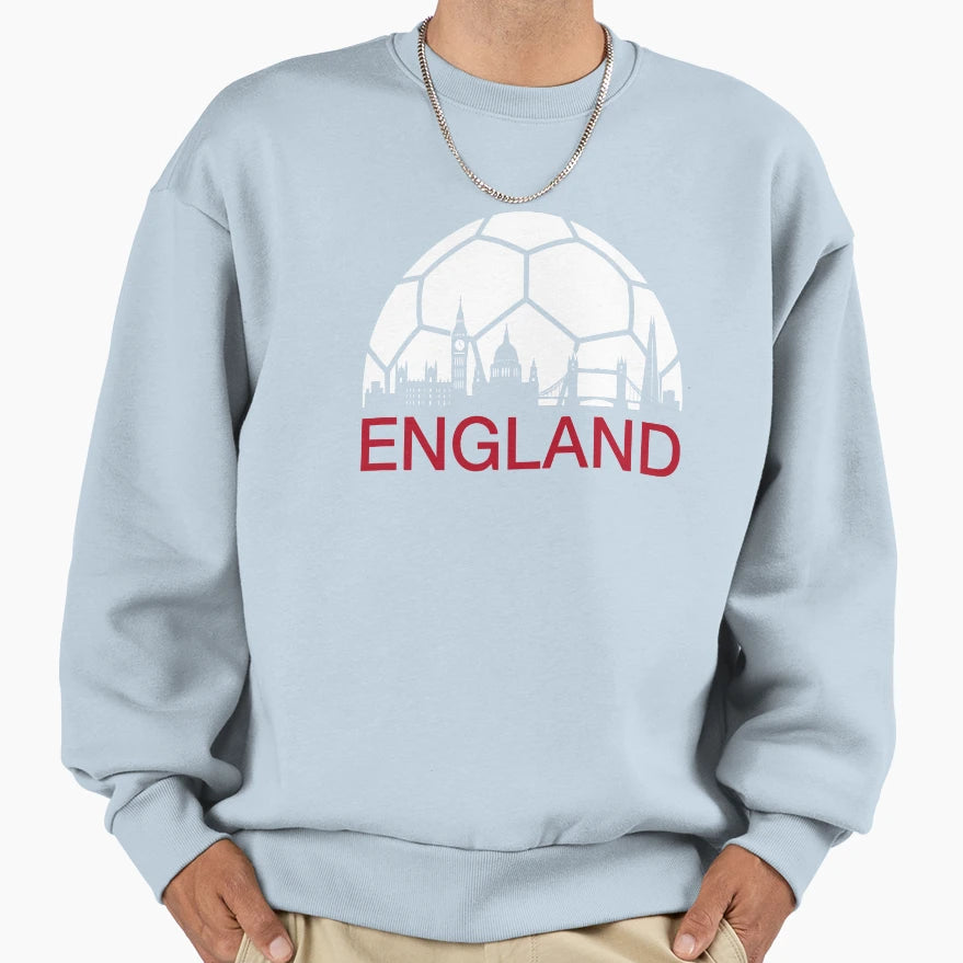 England Football Fan London Skyline Sweatshirt - Aesthetic Graphic Unisex - T-Shirt, Sweatshirt, Hoodie