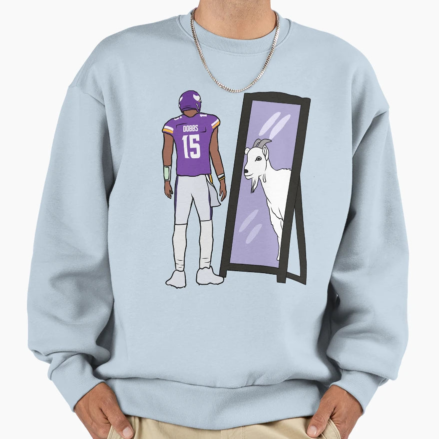 Joshua Dobbs Mirror Goat Sweatshirt - Aesthetic Graphic Unisex - T-Shirt, Sweatshirt, Hoodie
